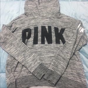 Victoria Secret PINK cowl sweatshirt sweater grey